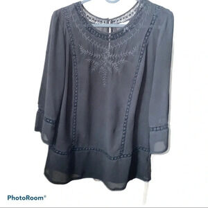 Dynamite  black sheer Blouse M